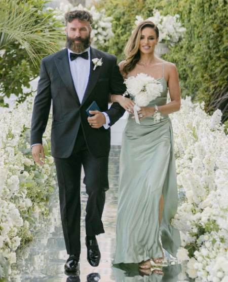 Dan Bilzerian in a wedding-like setting with alleged wife Hailey Grice.